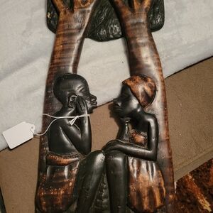 African Handcarved Wood Wall Art